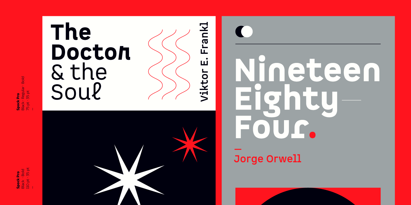 Ejemplo de fuente Spock Essential Essential Thin Italic